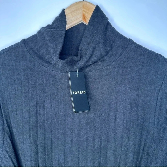 Torrid NWT Black Super Soft Plush Mini Bodycon Dress Size 1 - Picture 7 of 13